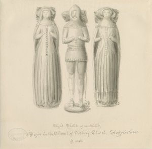 Norbury Kirche - Effigie [von Sir Edward Botiler] von John Buckler