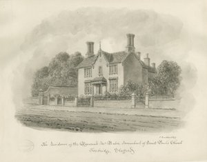 Stafford - Residenz von Reverend Baber: Sepiazeichnung, 1844 von John Buckler