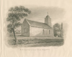 Tixall Kirche: Sepia-Waschzeichnung, nd [?1841] von John Buckler