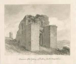 Tutbury Castle - Überreste des Tors von John Buckler