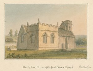 Wiltshire - Teffont Evias Kirche von John Buckler
