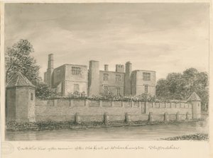 Wolverhampton - Die Alte Halle: Sepia-Zeichnung, 1837 von John Buckler