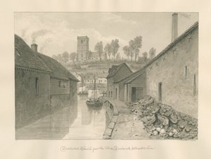 Worcestershire - Droitwich - Dodderhill Kirche Ferne Ansicht: Sepiazeichnung, 1833