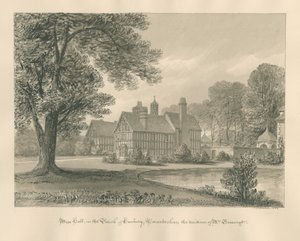 Worcestershire - Hanbury - Meer Hall von John Buckler