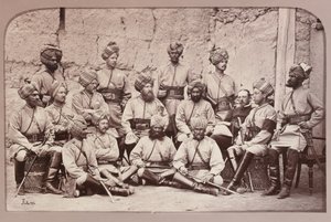 Britische und einheimische Offiziere, 3. Regiment der Bengalischen Kavallerie von John Burke