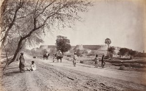 Fort Peshawar und Umgebung, vom Gefängnis aus, um 1862