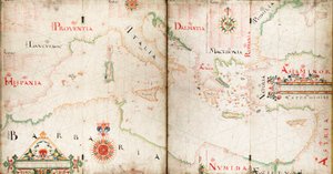 Karte des Mittelmeers, des Schwarzen Meeres und des Kaspischen Meeres von John Burston