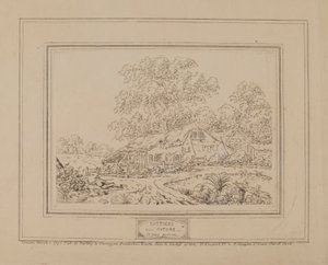 Cottages aus der Natur (mit zentralem Baum) von John Burton