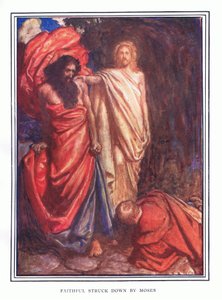 Der Gläubige von Moses niedergeschlagen