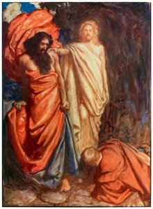 Treuer von Moses niedergeschlagen aus Der Pilgerreise von dieser Welt in die zukünftige Welt von John Bunyan, Illustration von Byam Shaw