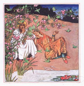 Liebe leicht, Illustration aus The Garden of Kama (and other lyrics from India), 1920