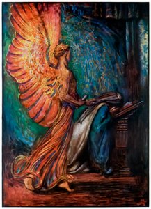 Der Bote kommt zu Christiana aus The Pilgrims Progress From This World, To That Which Is To Come von John Bunyan (1628-1688) Illustration von Byam Shaw (1872-1919)