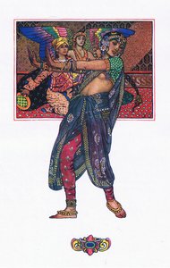 Die Tempeltänzerin, Illustration aus The Garden of Kama (and other lyrics from India), 1920
