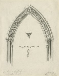 Innenraum der Lichfield Kathedrale - Bogen im Nordschiff von John Carter