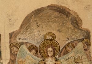 Studie der Wandmalereien im Kapitelhaus von John Carter