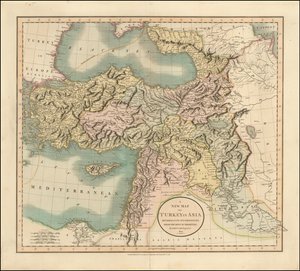 1801 Karte der Türkei in Asien von John Cary
