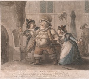 Falstaffs Flucht - "Die lustigen Weiber von Windsor," Akt IV, Szene II von John Chapman