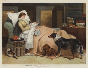 Sollte alte Bekanntschaft vergessen werden (Farb-Lithografie) von John Charles (after) Dollman