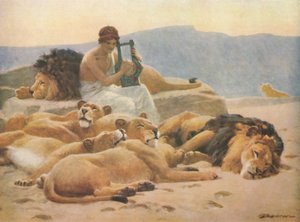 Orpheus und seine Laute, spätes 19. - frühes 20. Jahrhundert, 1914 von John Charles Dollman