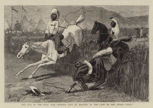 Das Ende des Zulukrieges, Hürdenrennen der Basutos im Lager im Upoko-Tal