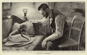 Die besten Freunde müssen sich trennen, ein Vorfall auf einem heimkehrenden südafrikanischen Liner von John Charles Dollman