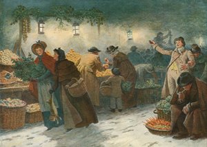 Einkaufen in London am Heiligabend von John Charles after Dollman