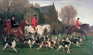 Gräfin Spencer auf dem Jäger Goldfinch und John Poyntz, 5. Earl Spencer auf Misrule, mit der Pytchley Jagd von John Charlton