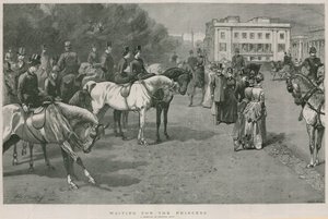 Warten auf die Prinzessin: eine Skizze in Rotton Row, Hyde Park, London