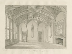Innenraum der Blithfield Hall (1823) von John Chessell Buckler