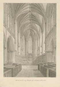 Innenraum der Lichfield Kathedrale - Chor und Marienkapelle von John Chessell Buckler