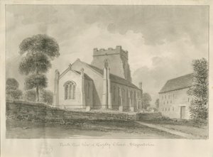 Kingsley Kirche: Sepia-Zeichnung, 1841 von John Chessell Buckler
