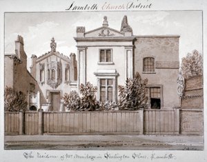 Herr Armitages Residenz in Penlington Place, Lambeth, London, 1828