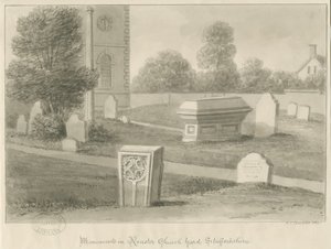 Rocester Kirche - Denkmäler und Kirchhof von John Chessell Buckler