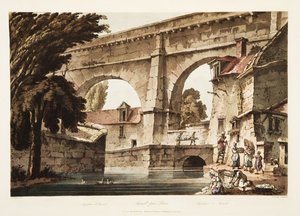 Aquädukt bei Arcueil, Illustration aus Versailles, Paris und Saint Denis, veröffentlicht 1805
