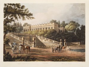 Schloss von Trianon, Illustration aus Versailles, Paris und Saint Denis, veröffentlicht 1805 von John Claude Nattes