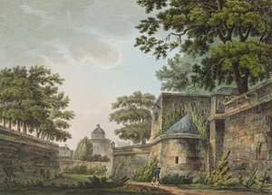 Inneres der Gräben der Bastille, 1809 von John Claude Nattes