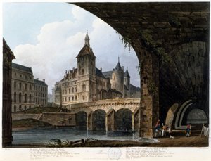 Paris: Le Pont au Change - in „Paris vu par J.C. Mats“, ed. Miller, London von John Claude Nattes
