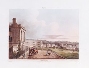 Der Halbmond, aus "Bath Illustrated by a Series of Views", 1806 von John Claude Nattes
