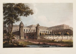 Versailles von der Orangerie, Illustration aus Versailles, Paris und Saint Denis, veröffentlicht 1805