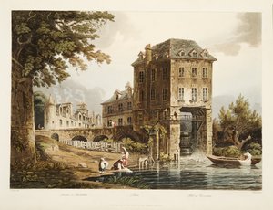Mühle in Charenton, Illustration aus Versailles, Paris und Saint Denis, veröffentlicht 1807