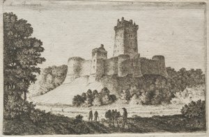 Borthwick Castle von Osten von John Clerk of Eldin