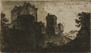 Borthwick Castle von Südwesten von John Clerk of Eldin