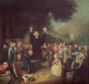 George Whitefield predigt von John Collet