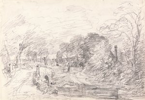Eine Brücke in der Nähe von Salisbury Court, vielleicht Milford Bridge von John Constable