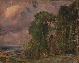Eine Ansicht von Hampstead bei stürmischem Wetter von John Constable