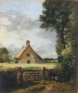 Ein Cottage in einem Kornfeld, 1815-1818 von John Constable