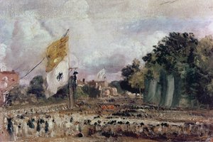 Feier des allgemeinen Friedens von 1814 in East Bergholt, 1814 von John Constable