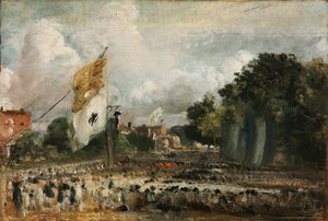 Feier des allgemeinen Friedens von 1814 in East Bergholt, 1814 von John Constable
