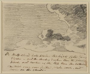 Wolkenstudie (nach Alexander Cozens Gravuren von Himmeln), ca. 1822-23 von John Constable