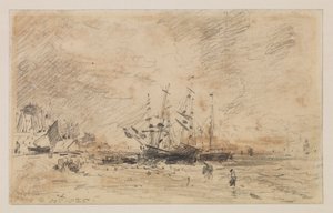 Kohlenarbeiter am Strand von Brighton, 14. Oktober 1825 von John Constable